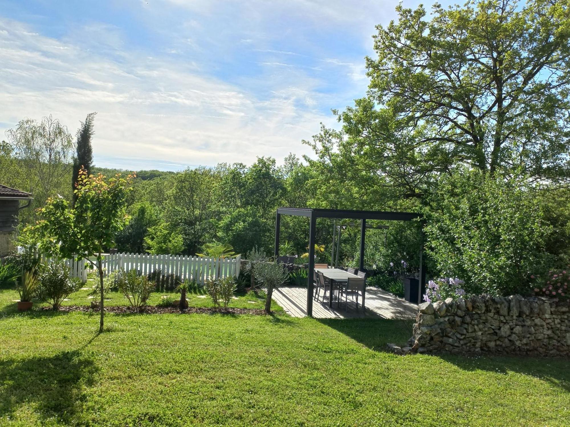 Maison De Campagne Avec Piscine Béduer Esterno foto