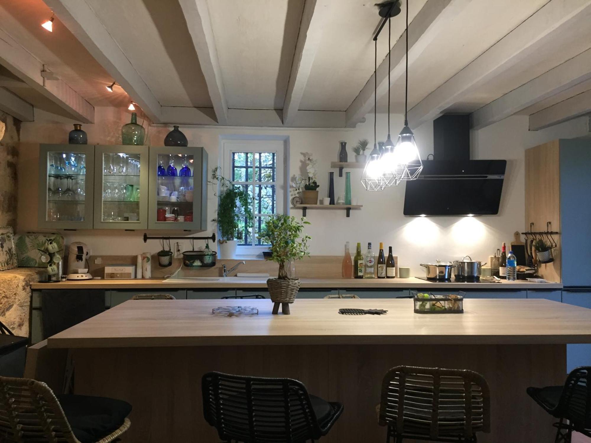 Maison De Campagne Avec Piscine Béduer Esterno foto